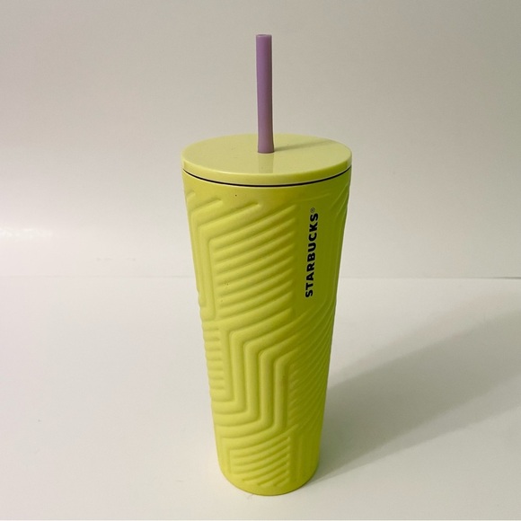 Starbucks 2024 Winter Angular Neon Yellow Stainless Steel Tumbler - Picture 7 of 16